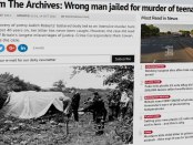 Screenshot of Birmingham Mail website showing Andrew Evans case onscreen